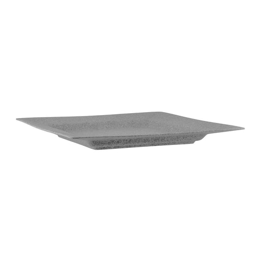 JAB CONCRETE MATT SQUARE PLATE W/RIM 400mm  (20185)