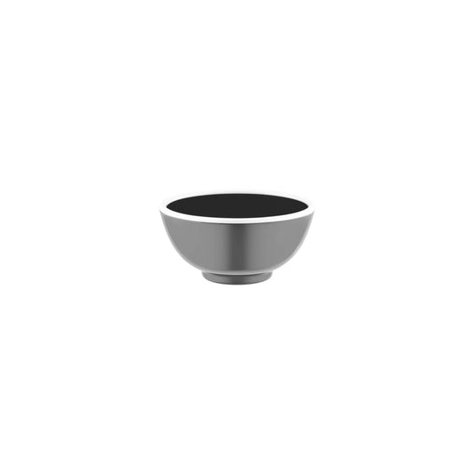 JAB VINTAGE GREY/WHITE RIM ENAMEL LOOK ROUND BOWL 125x60mm