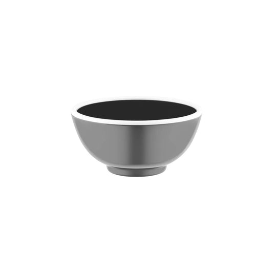 JAB VINTAGE GREY/WHITE RIM ENAMEL LOOK ROUND BOWL 175x80mm