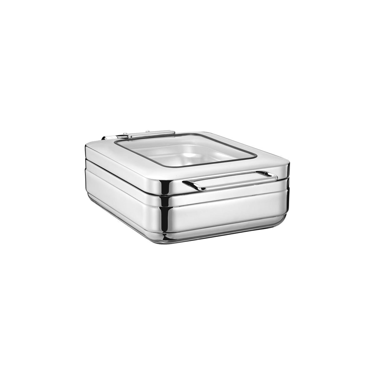 CHEF INOX RECT INDUCTION CHAFER w/GLASS LID 1/2 SIZE