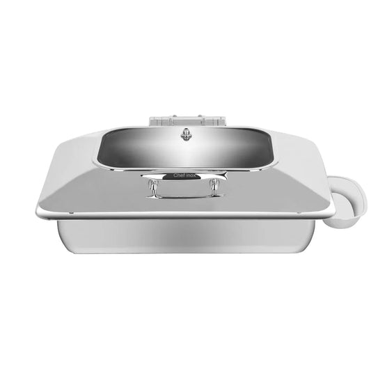 CHEF INOX DELUXE RECT CHAFER w/GLASS LID S/S 1/1 SIZE