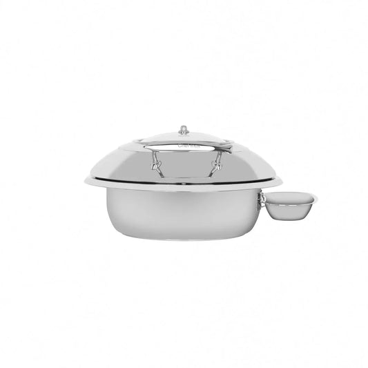 CHEF INOX DELUXE ROUND CHAFER w/GLASS LID 18/8 SMALL