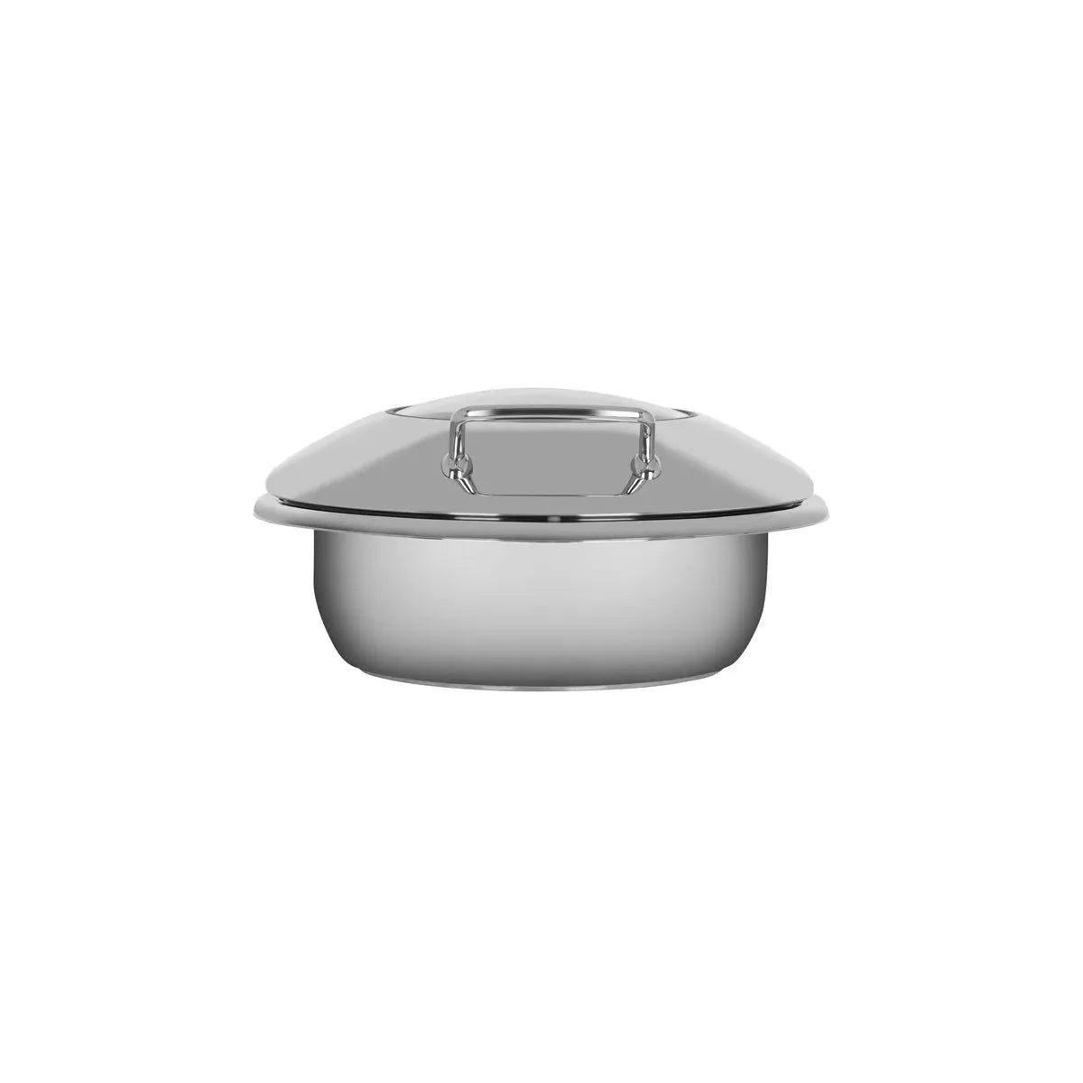 CHEF INOX ULTRA ROUND CHAFER w/GLASS LID 18/8 SMALL