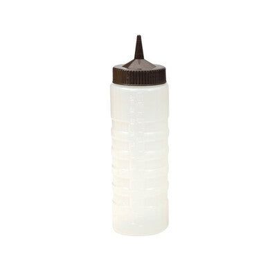 Sauce Bottle Coloured Lids 750ml brown