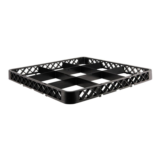 CHEF INOX WASHRACK-EXTENDER 9-COMP BLACK 490x490x44mm