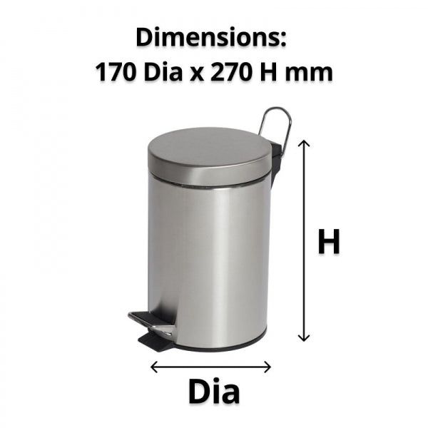 Stainless Steel Pedal Bin 3L