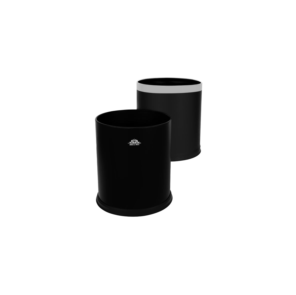 NOBLE & PRICE ROUND BLACK BIN w/SS FRAME 9.8lt, 235x275mm