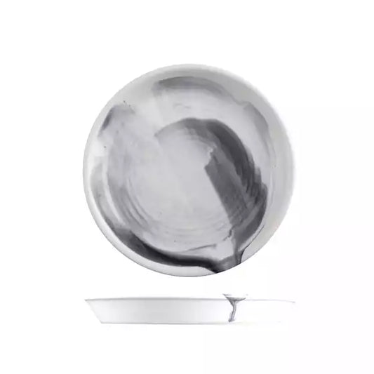 Finn Black Smoke Round Tapered Plate - 170mm