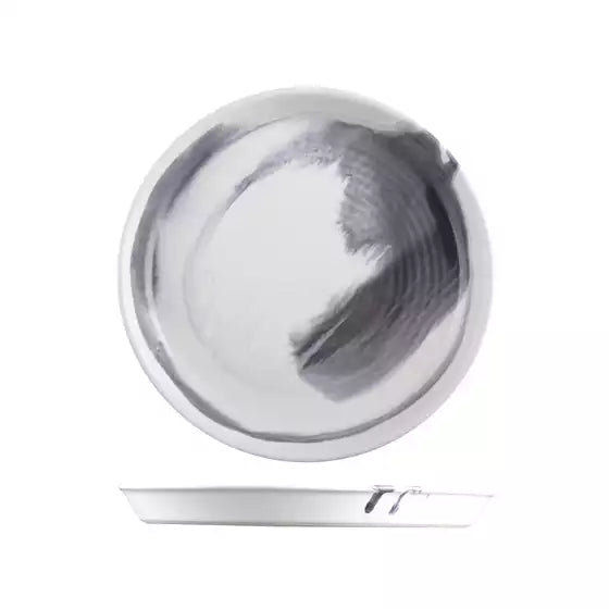 Finn Black Smoke Round Tapered Plate - 230mm