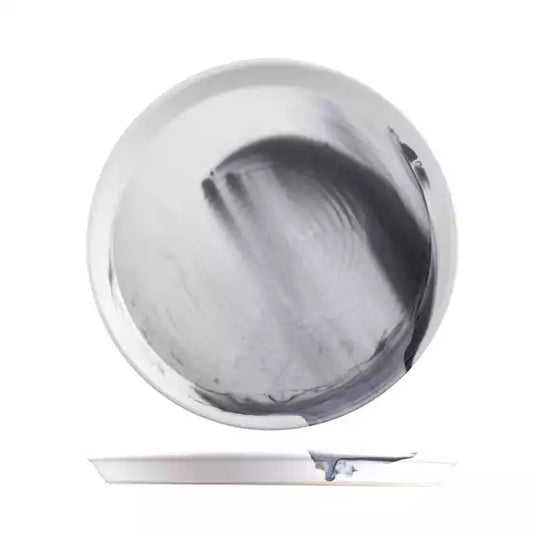 Finn Black Smoke Round Tapered Plate - 270mm