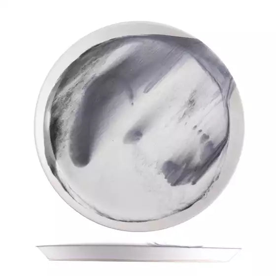 Finn Black Smoke Round Tapered Plate - 290mm