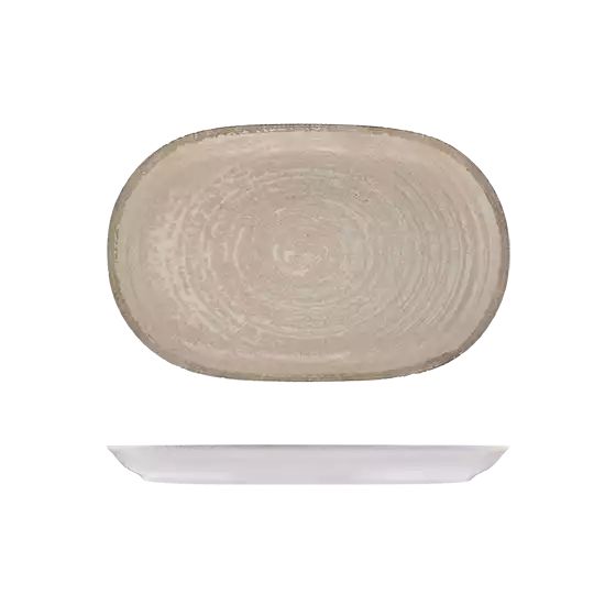 ID Fine Mocha Oval Coupe Platter 330mm (pack of 6)