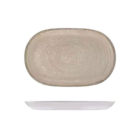 ID Fine Mocha Oval Coupe Platter 330mm (pack of 6)