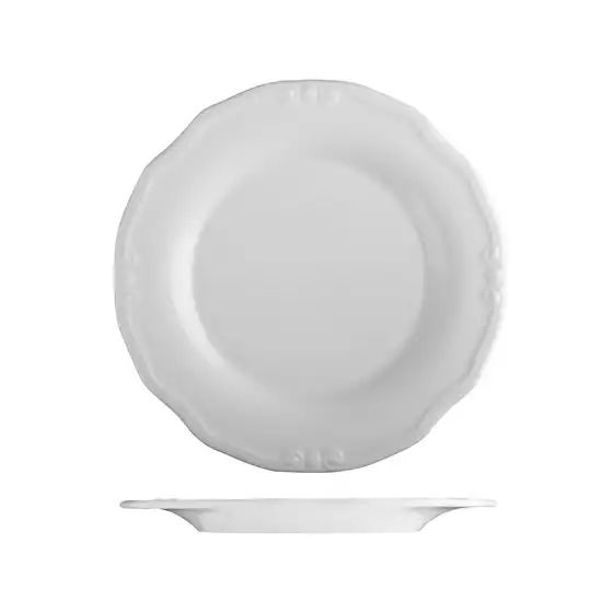 ID Fine Tiffany Round Scalloped Plate 250mm (pack of 12)