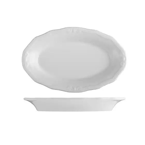 ID Fine Tiffany Oval Scalloped Plate 210mm (pack of 12)
