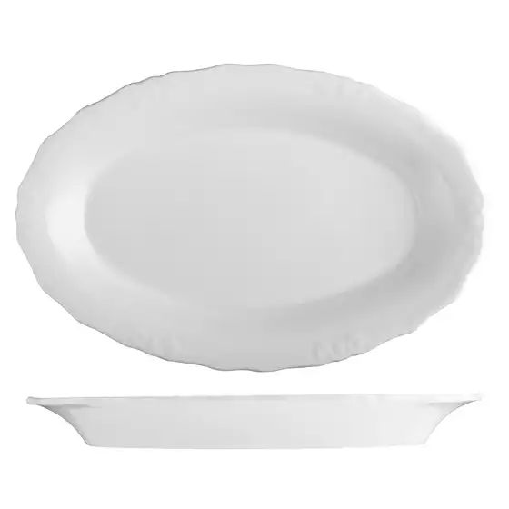 ID Fine Tiffany Oval Scalloped Plate 320mm (pack of 6)