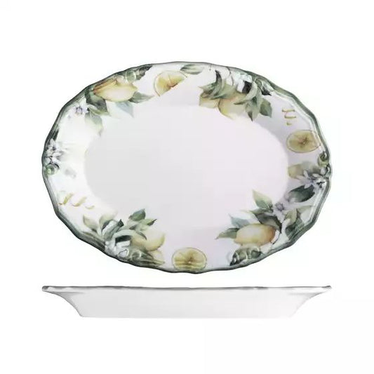 ID Fine Sorrento Oval Scalloped Plate 260mm (pack of 6)