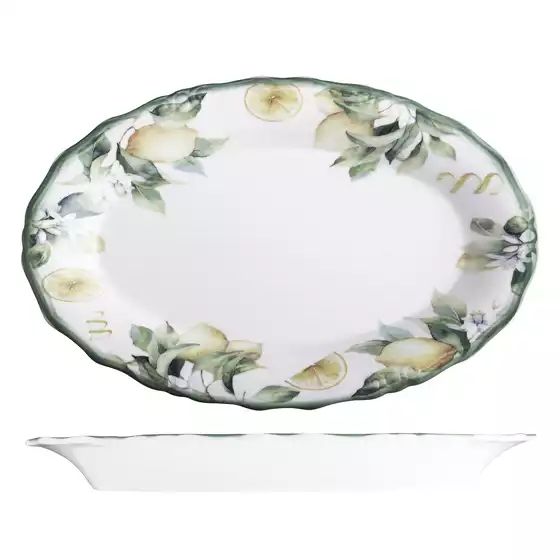 ID Fine Sorrento Oval Scalloped Plate 320mm (pack of 6)