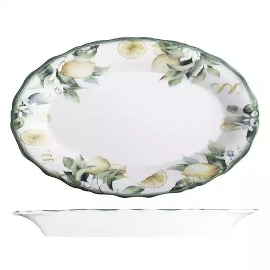 ID Fine Sorrento Oval Scalloped Plate 320mm (pack of 6)