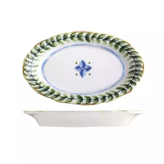 ID Fine Capri Oval Scalloped Plate 210mm (pack of 12)