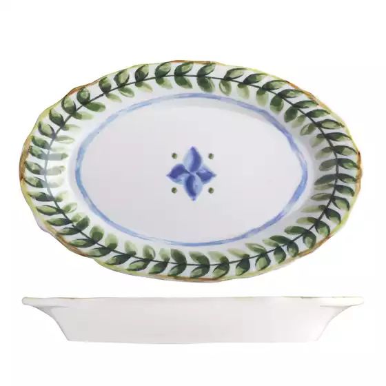 ID Fine Capri Oval Scalloped Plate 320mm (pack of 6)