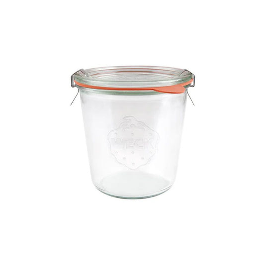 Weck Glass Jars (742) Complete w/lid/seal/clips 580ml 100x107mm Pack of 6