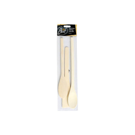 AI DE CHEF RUBBERWOOD MIXING SPOON 3PC SET