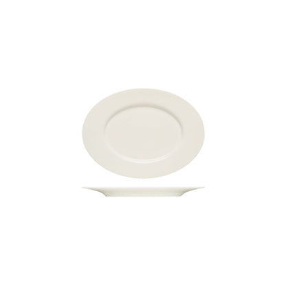 BAUSCHER PURITY OVAL PLATTER w/RIM 240x175mm