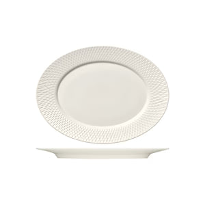 BAUSCHER PURITY OVAL PLATTER w/RIM RELIEF 330mm Pack of 6