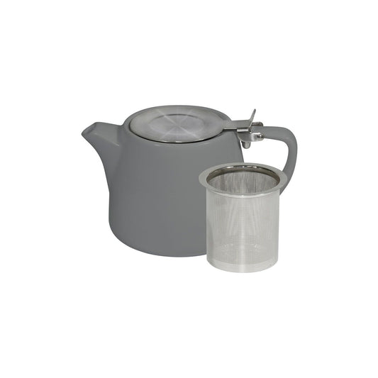 Brew-French Grey Stackable Teapot 500Ml Ss Infuser/Lid Pack of 1
