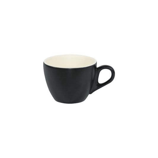 Brew-Smoke/White Matt Large Flat White  Cup 220Ml Pack of 6