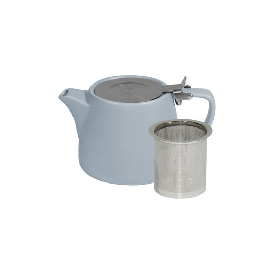 Brew-Silver Ice Stackable Matt Teapot 500Ml Ss Infuser Pack of 2