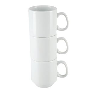 Olympia Whiteware Stacking Mugs 285ml Pack of 12