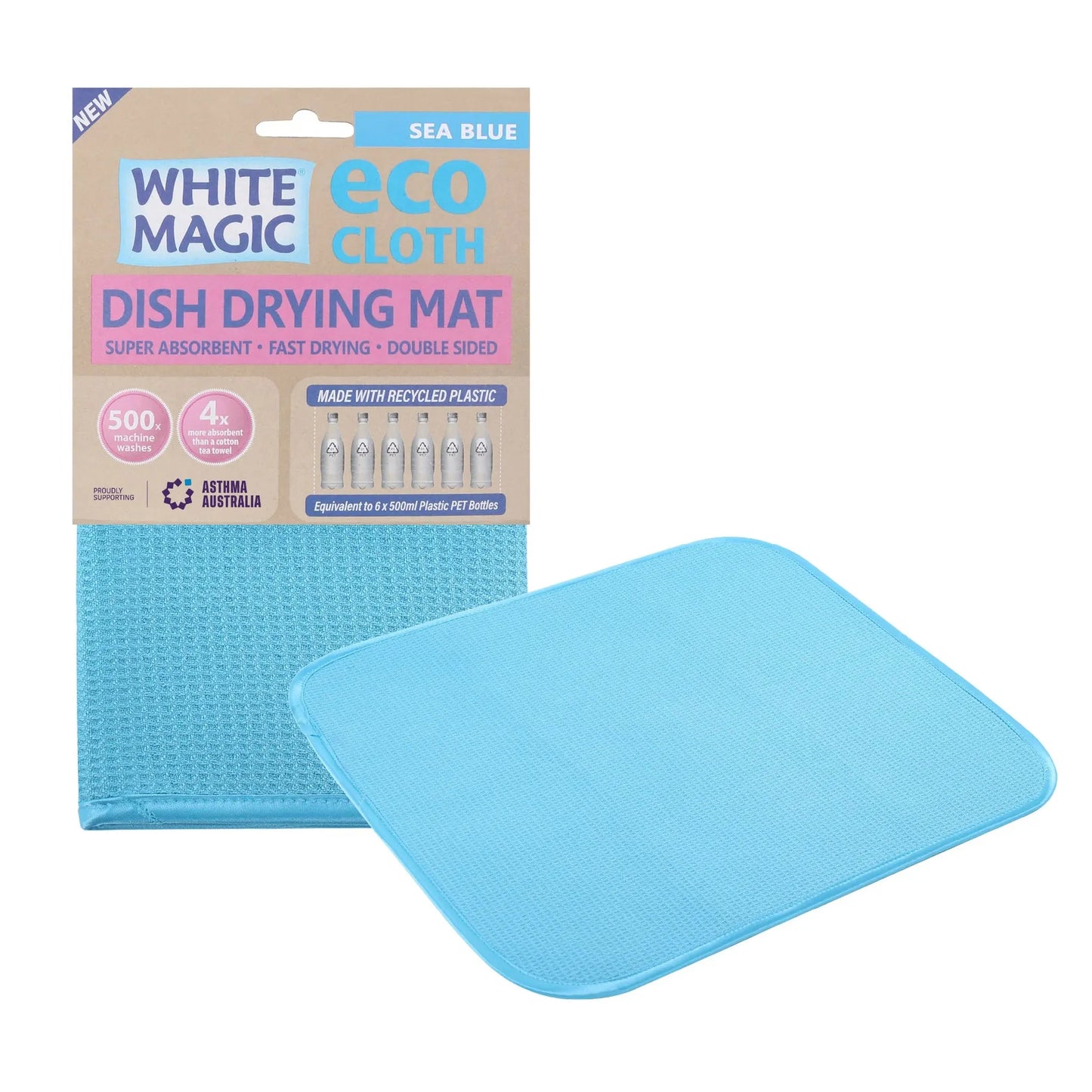 Dish Drying Mat 450 X 400cm Sea Blue