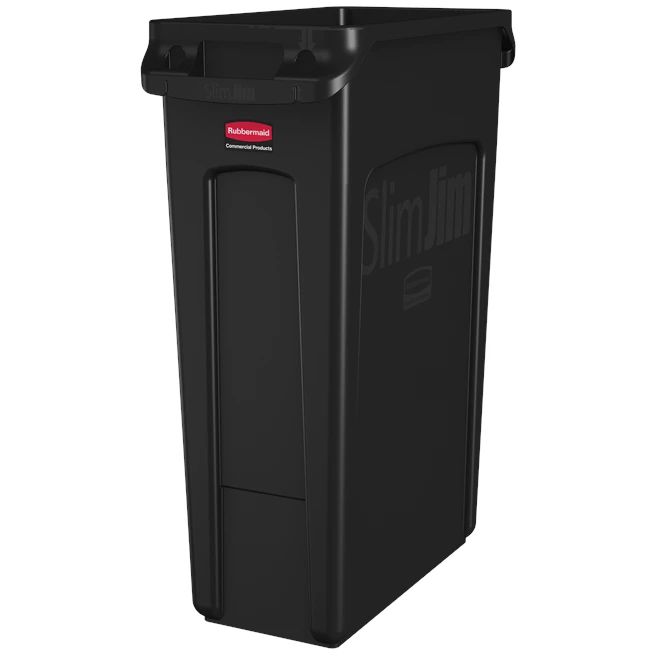 Rubbermaid Vented Slim Jim 87L Black