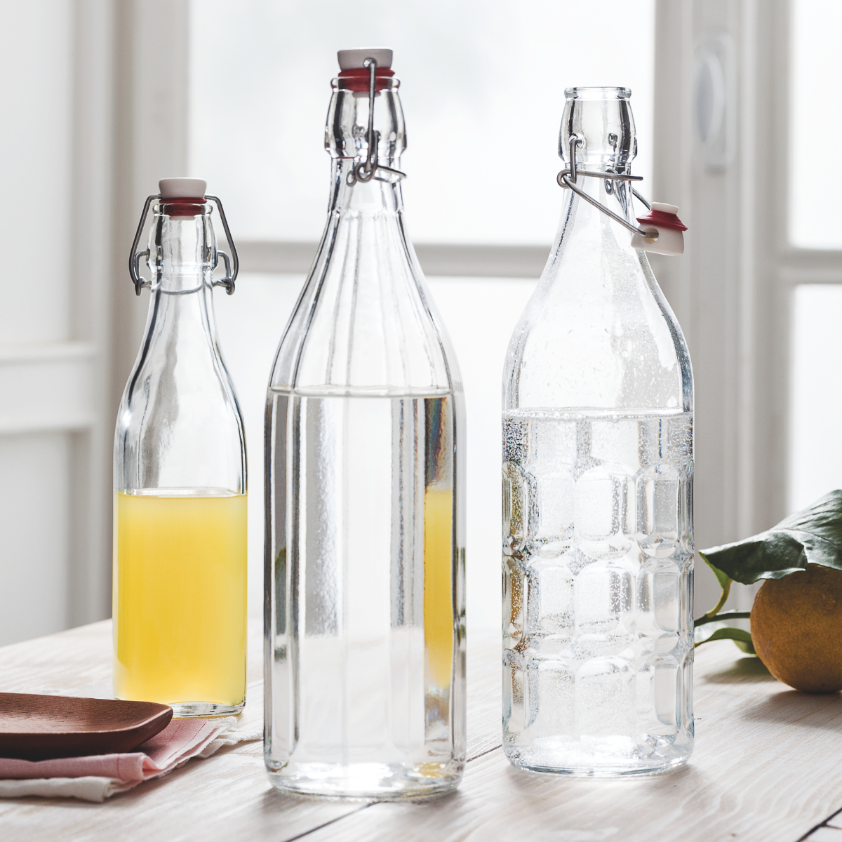 Bormioli Rocco Moresca Bottle 1.0Lt White Top Pack of 20 — official