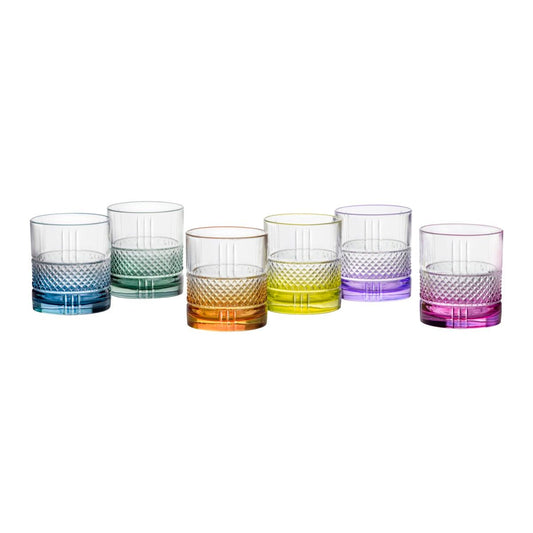 RCR BRILLANTE DOF TUMBLER 340ml ASSRTD 6PC SET (27625020206)