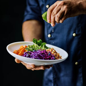 SCHONWALD SHIRO ROUND PLATE DEEP COUPE 210x44mm RELIEF Pack of 6