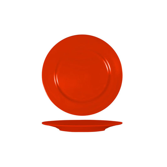 SUPERWARE RED ROUND PLATE RIM 230mm