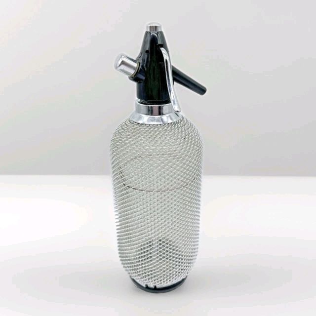 Vintage 60’s Stainless Steel Mesh Soda Siphon 1L