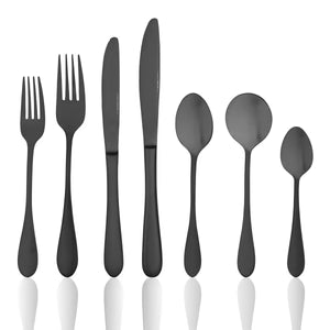 TABLEKRAFT SOHO INK CUTLERY SET 56pc 18/10