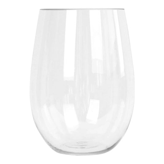 Reusable Plastic Stemless Wine Glass 480ml Pack of 6