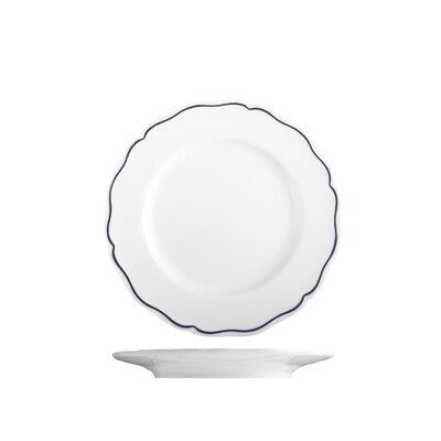 Charleston Blue Band Round Plate - 166mm