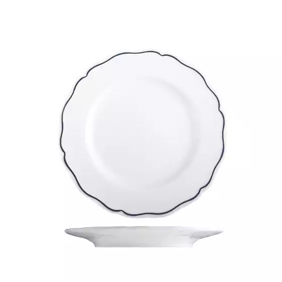 Charleston Blue Band Round Plate - 192mm