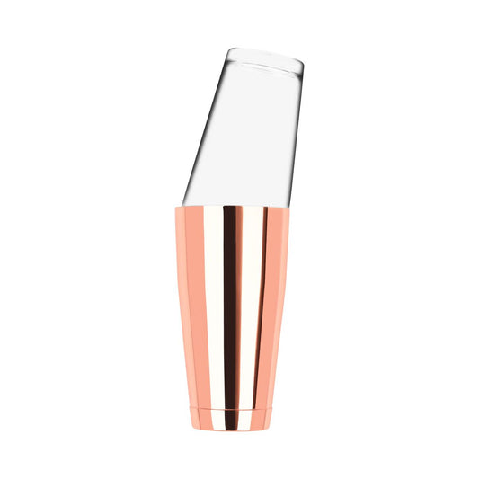 ZANZI SHAKING BOSTON COCKTAIL BASE & GLASS ROSE GOLD 700ml