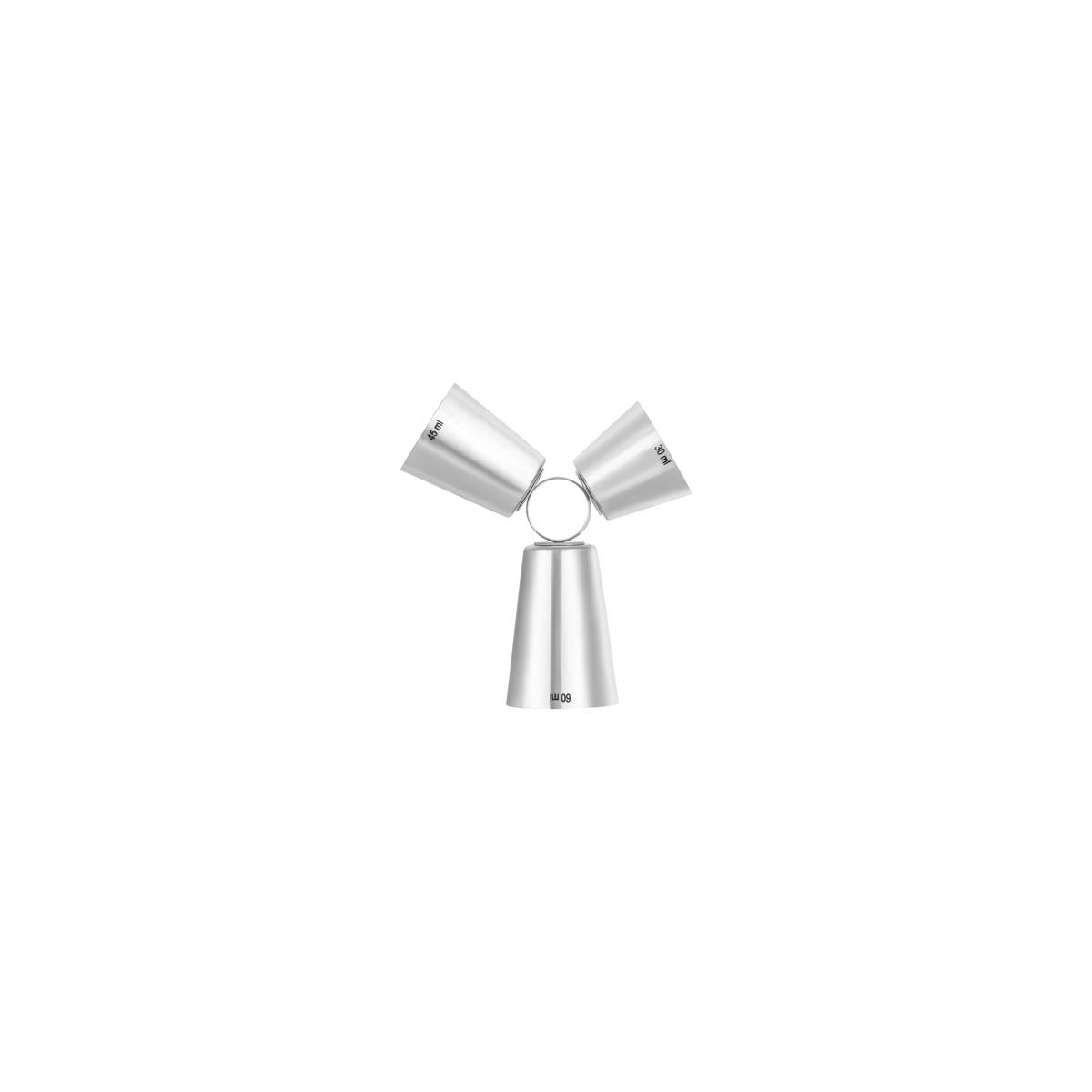 ZANZI TRIPLE JIGGER S/S 30/45/60ml