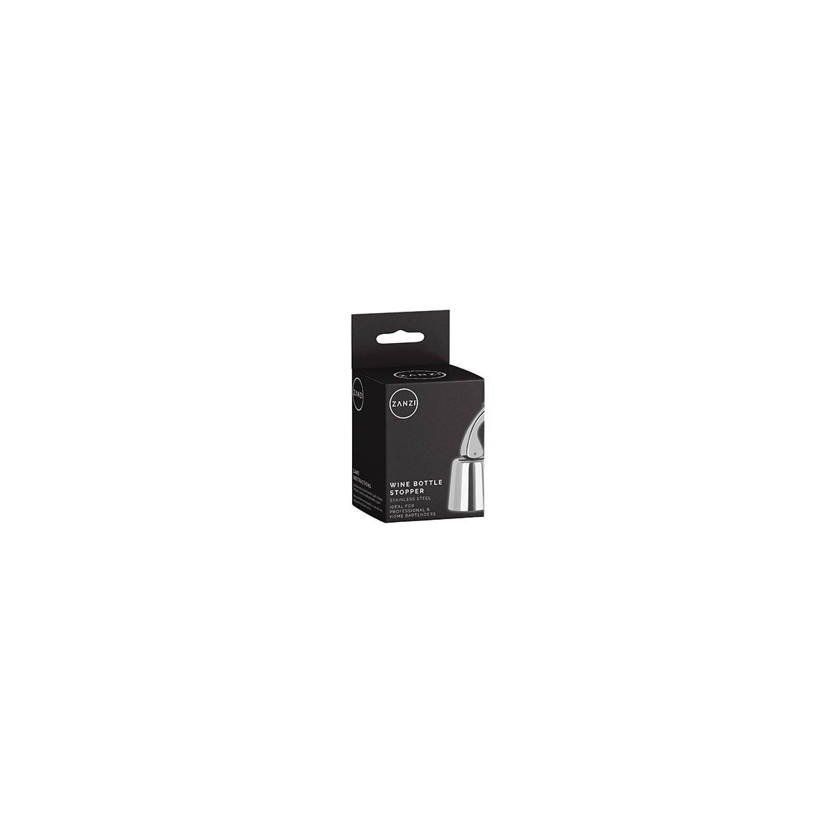 ZANZI WINE BOTTLE STOPPER S/S 40x55mm — packaging