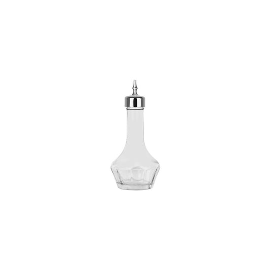 ZANZI BITTERS BOTTLE GLASS w/GUN METAL TOP 56x120mm 50ml