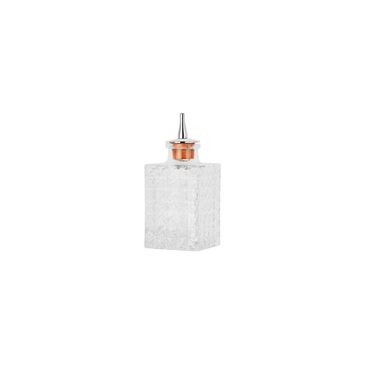 ZANZI SQUARE BITTERS BOTTLE GLASS 50x120mm 90ml