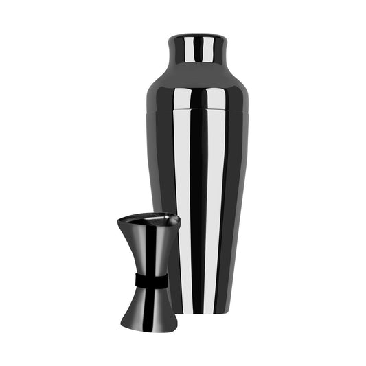 ZANZI COCKTAIL SET GUN METAL 2pc